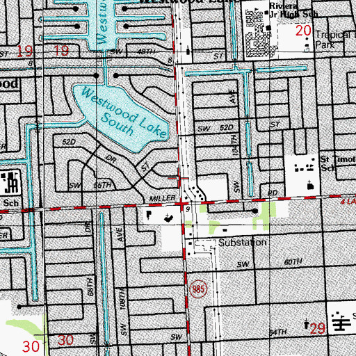 Topographic Map of Happy Faces Dade County Day Care Center, FL