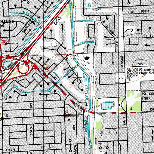 Topographic Map of Harmony Day School, FL