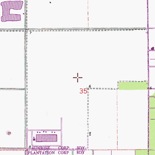 Topographic Map of Harrison Industrial Park, FL