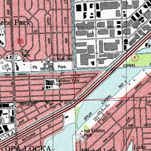 Topographic Map of Harvey Day Care Center, FL