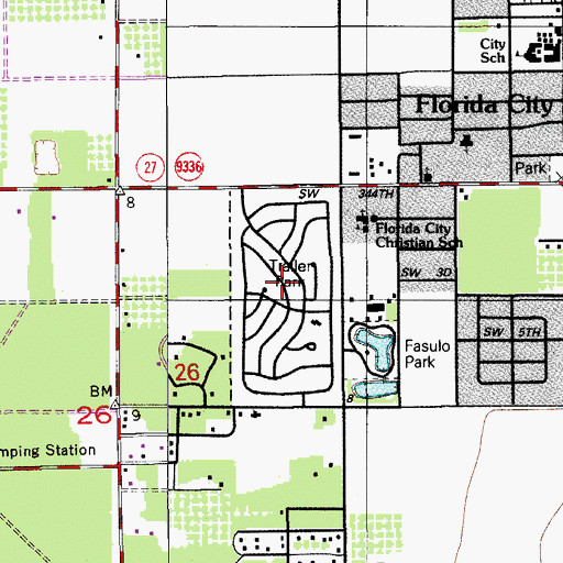 Topographic Map of Goldcoaster Mobile Home Park, FL