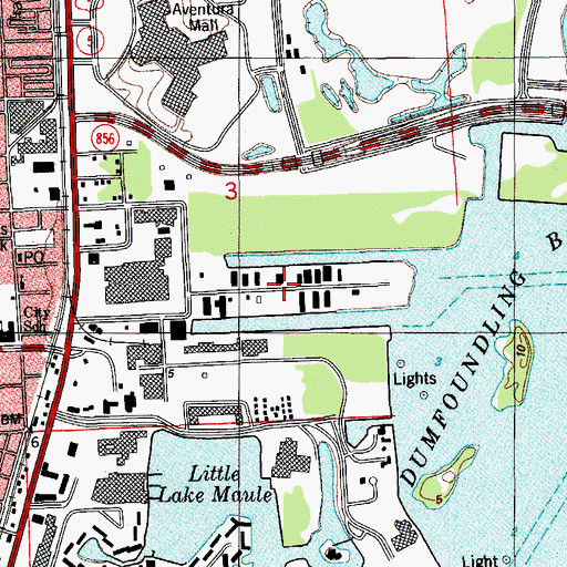 Topographic Map of Golden Shores, FL