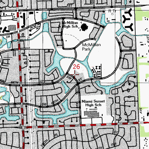 Topographic Map of Gonzalez Day Care Center, FL