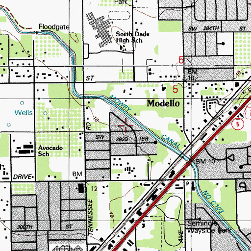 Topographic Map of Gonzalez Day Care Center, FL