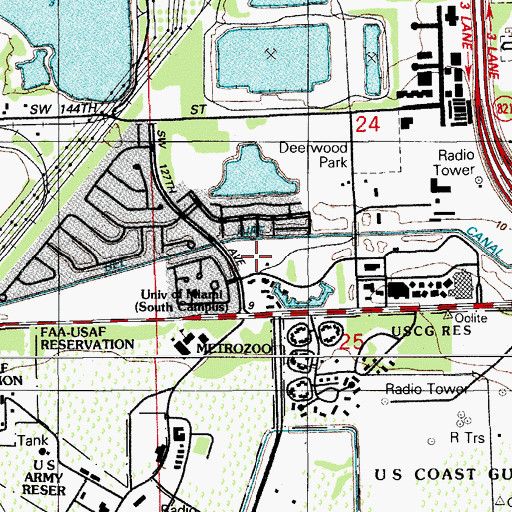 Topographic Map of Gordon Primary School Panther, FL