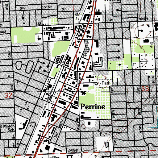 Topographic Map of Gramercy Park Nursing Center, FL