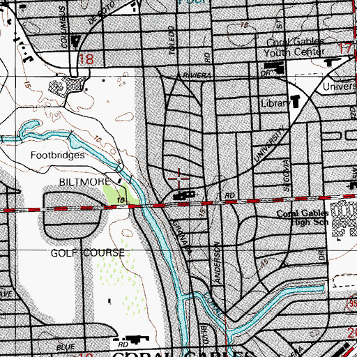 Topographic Map of Granada Presbyterian Day School, FL
