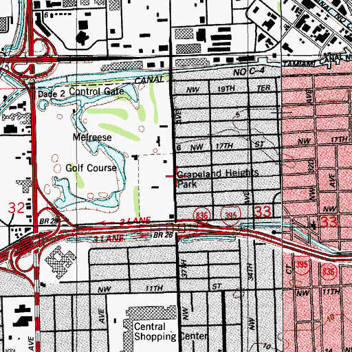 Topographic Map of Grapeland Park Preschool, FL