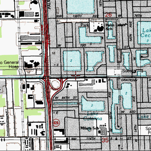 Topographic Map of Gratigny Day Care Center, FL