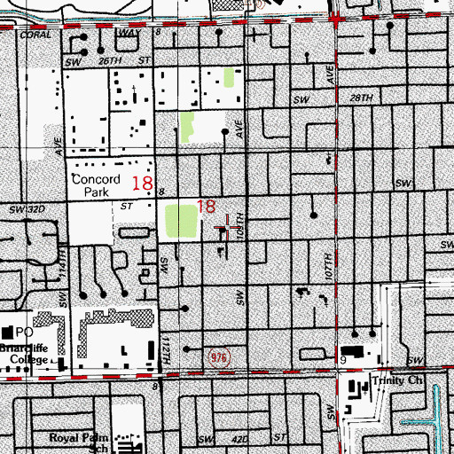 Topographic Map of Great Beginnings Day Care Center, FL