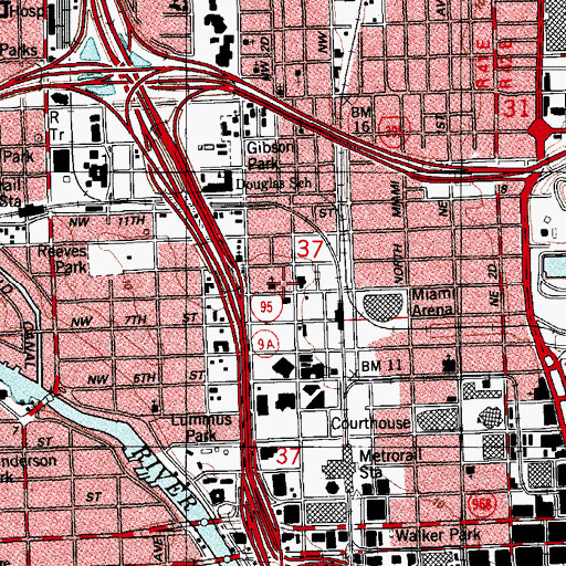 Topographic Map of Greater Bethel Head Start, FL