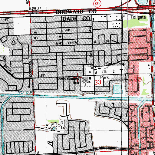 Topographic Map of Happy Day Nursery Day Care Center, FL
