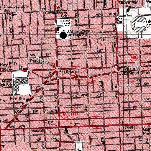 Topographic Map of Gingerbread House Day Care Center, FL