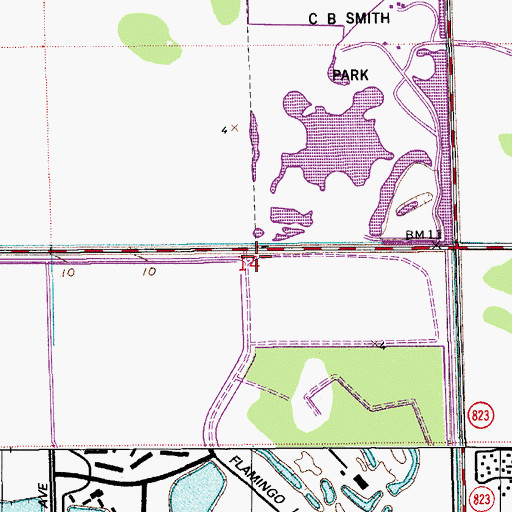 Topographic Map of Fire Station Number 89, FL