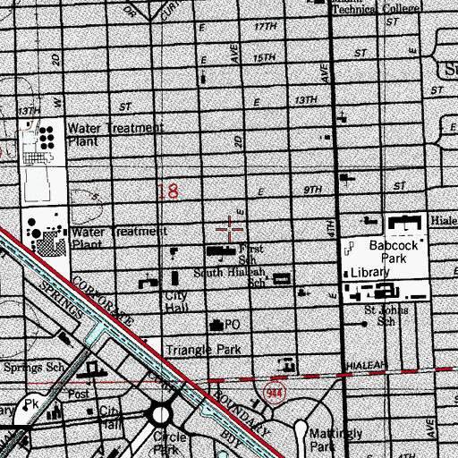 Topographic Map of First Baptist Church Day Care Center, FL