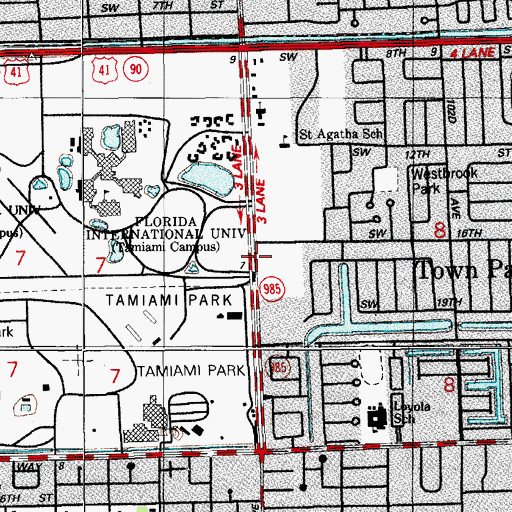 Topographic Map of First Infant University, FL