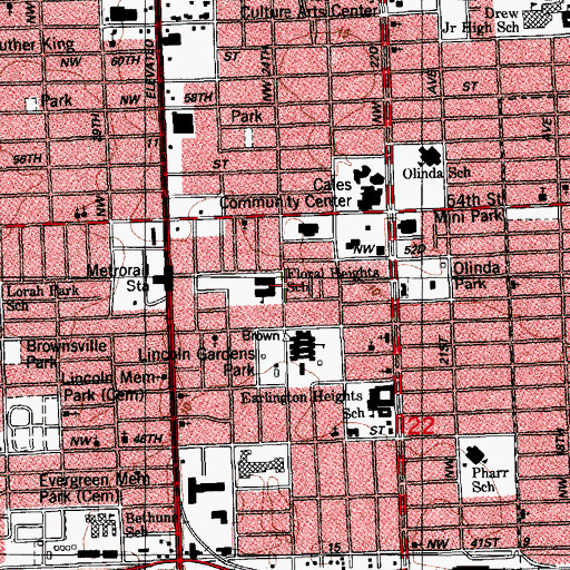 Topographic Map of Floral Heights Head Start, FL