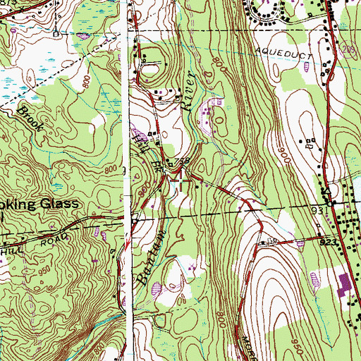Topographic Map of Hill Brook, CT