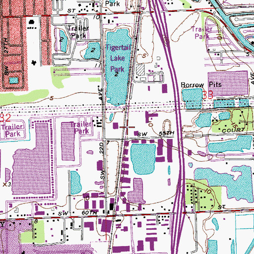 Topographic Map of Fort Lauderdale-Hollywood International Airport Station, FL
