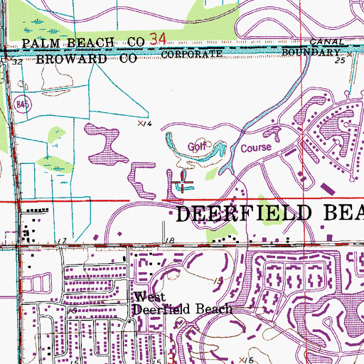 Topographic Map of Forum at Deer Creek, FL