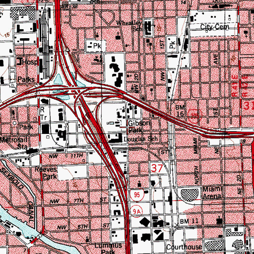 Topographic Map of Frederick Douglas Head Start, FL