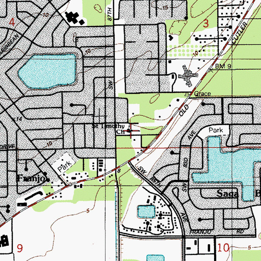 Topographic Map of Friendship Cooperative Preschool, FL