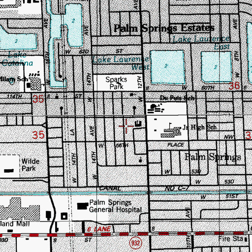 Topographic Map of Friendship House Cooperative Preschool, FL