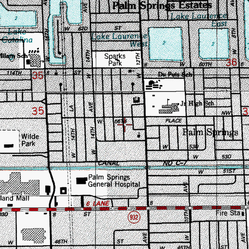 Topographic Map of Friendship Presbyterian Day Care Center, FL