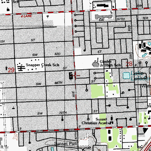 Topographic Map of Gateway Christian Elementary School, FL