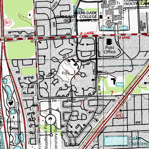 Topographic Map of Gettysburg Academy, FL
