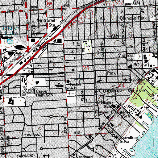 Topographic Map of Gibson Charter School, FL