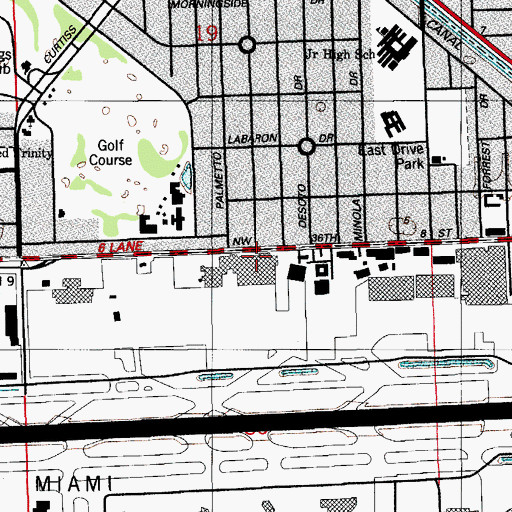 Topographic Map of Embry Riddle Aeronautical Unversity, FL