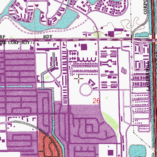 Topographic Map of Endeavour Primary Learning Center, FL