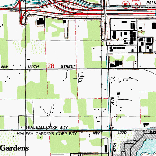Topographic Map of Ernest R Graham Elementary School, FL