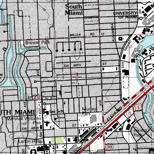 Topographic Map of Evelyn Richardson Family Day Care Center, FL