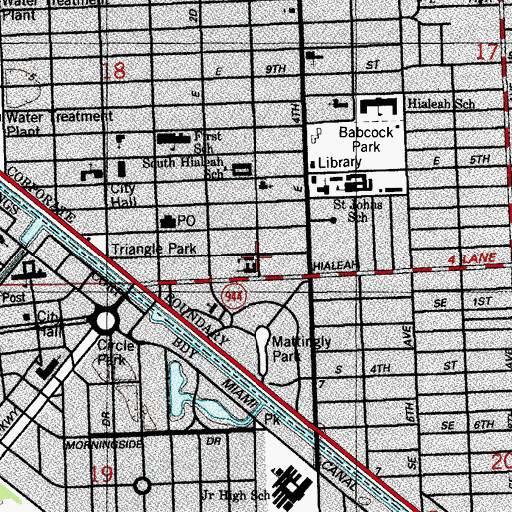 Topographic Map of Faith Lutheran School, FL