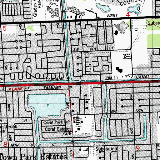 Topographic Map of Fantasyland Day Care Center, FL