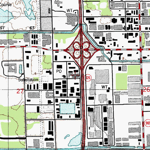 Topographic Map of Federal Aviation Administration Building, FL