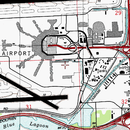 Topographic Map of Federal Aviation Administration Building, FL