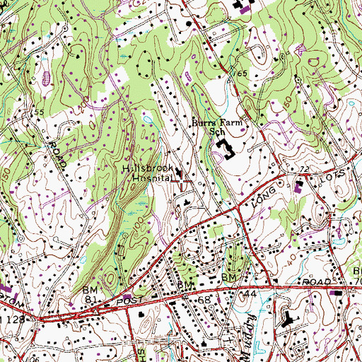 Topographic Map of Saint Vincent's Behavioral Health Center, CT