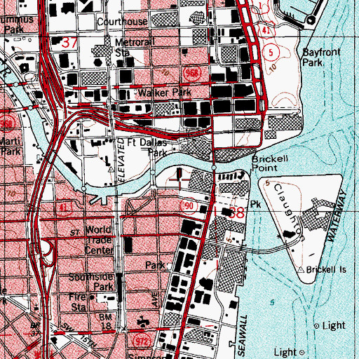 Topographic Map of Fifth Street Station, FL