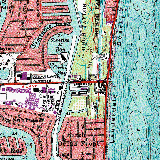 Topographic Map of Fire Station Number 13, FL
