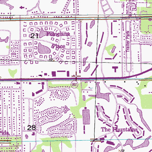 Topographic Map of Fire Station Number 32, FL