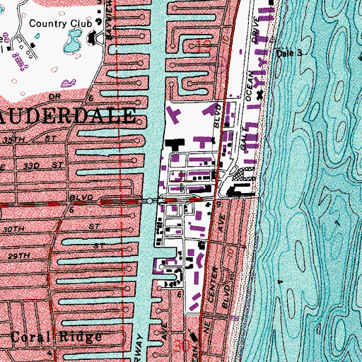 Topographic Map of Fire Station Number 54, FL