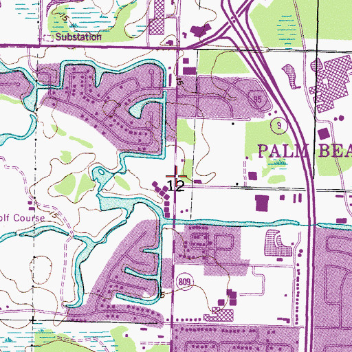 Topographic Map of Fire Station Number 61, FL