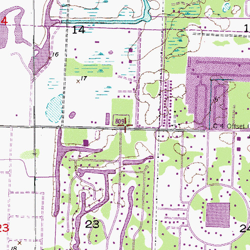 Topographic Map of Fire Station Number 63, FL