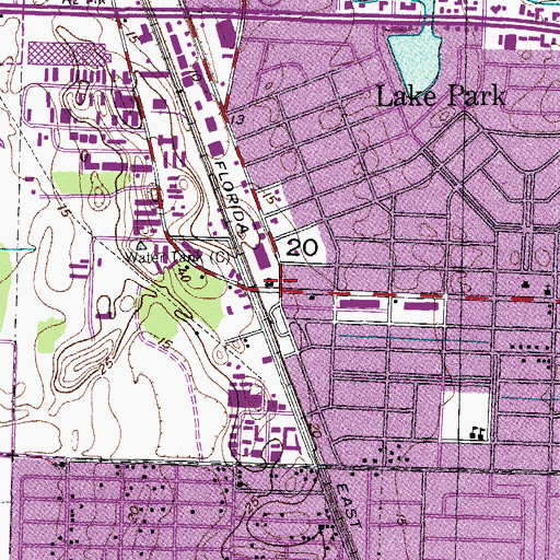 Topographic Map of Fire Station Number 68, FL