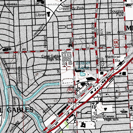 Topographic Map of District Instructional Center 8, FL