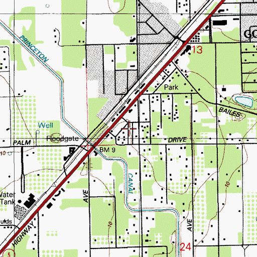 Topographic Map of Dixie Trailer Park, FL
