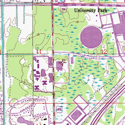 Topographic Map of Don Estridge High Tech Middle School, FL